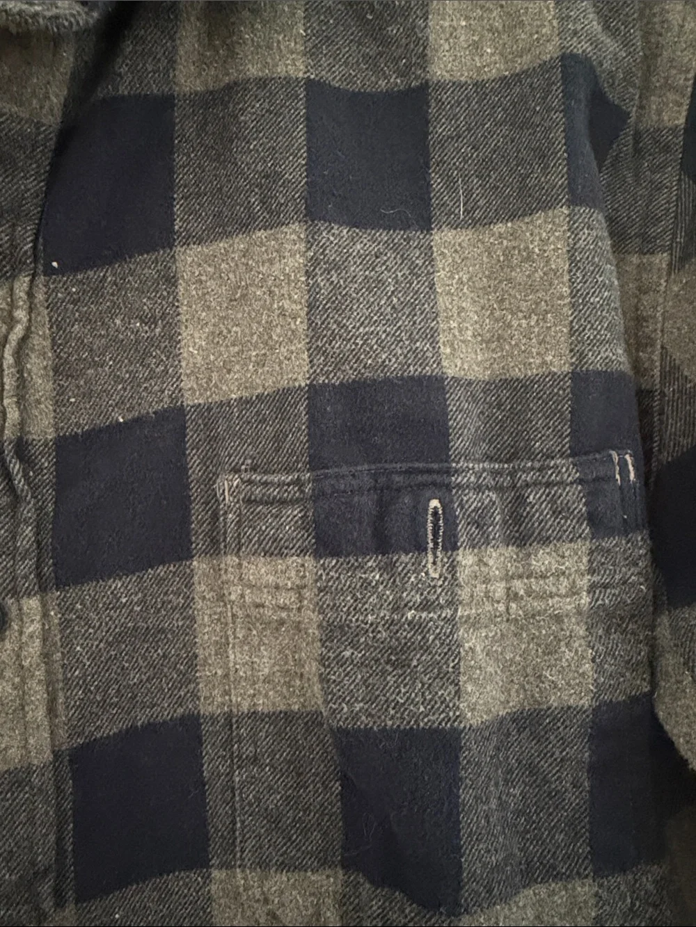 J. Crew Navy and Gray Plaid Button-Up Shirt XL Slim